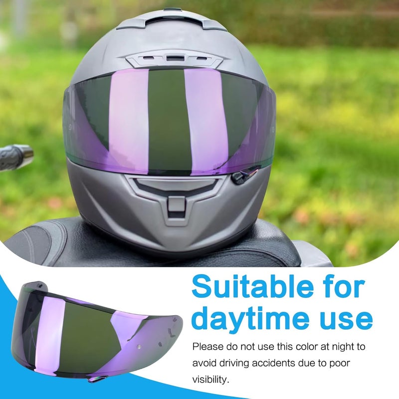 RIDLOG RF 1200 Motorcycle Helmet Visor for RF-1200 Visor Replacement CWR-1 Tinted Motorcycle Helmet Visor Compatible with RF1200 CWR-1 X14 Z7 X-Spirit (Purple) - Image 2